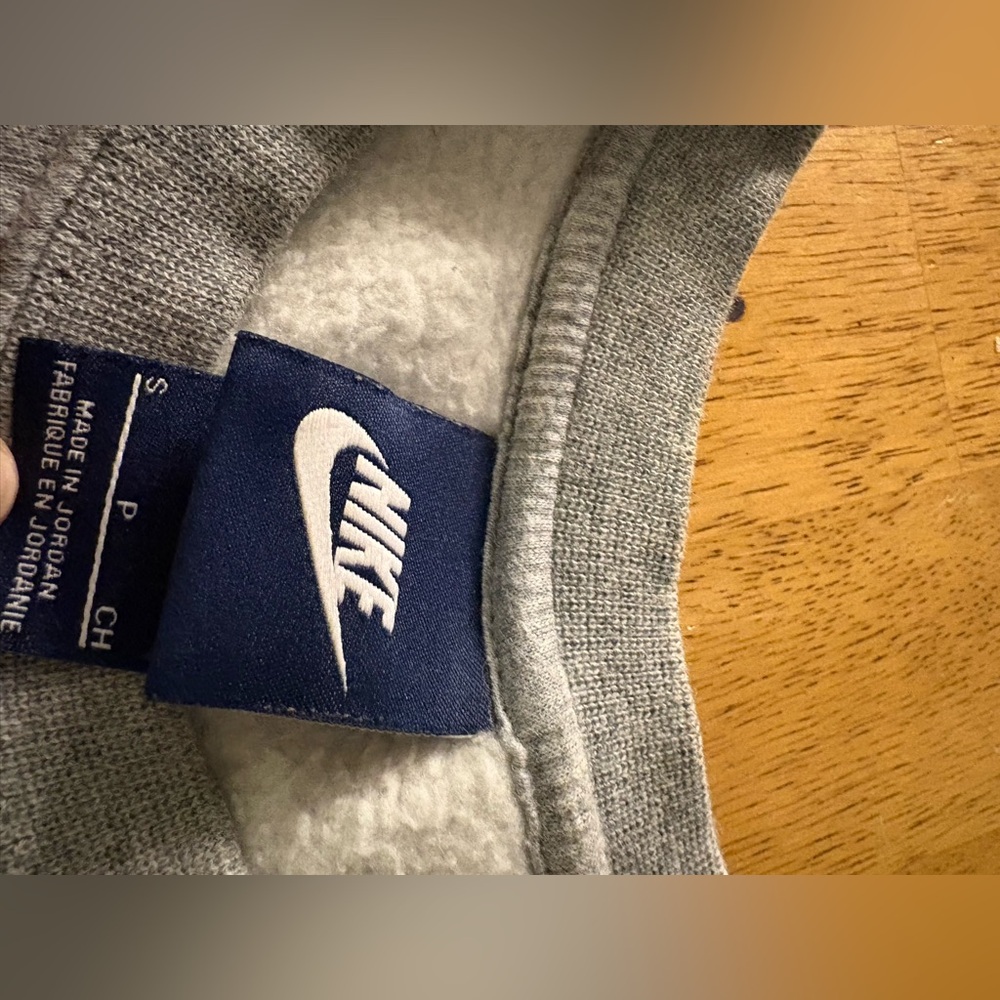 Nike Gray Sweatshirt with Blue Brand Tag